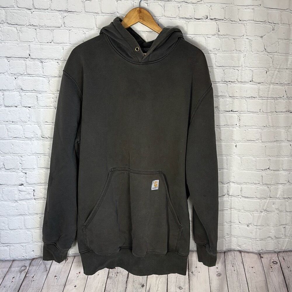 Carhartt Hoodie Mens XL Green Original Fit Workwear Outdoor Casual‎ Distressed